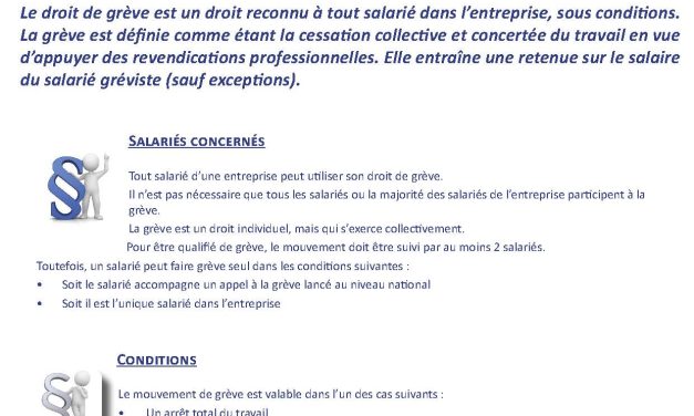 La grève est un droit