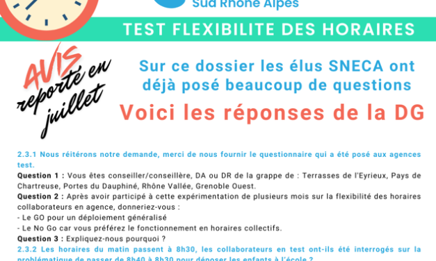 Test Flexibilité des horaires